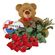 red roses with teddy and chocolates. Belgrade