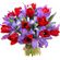 bouquet of tulips and irises. Belgrade
